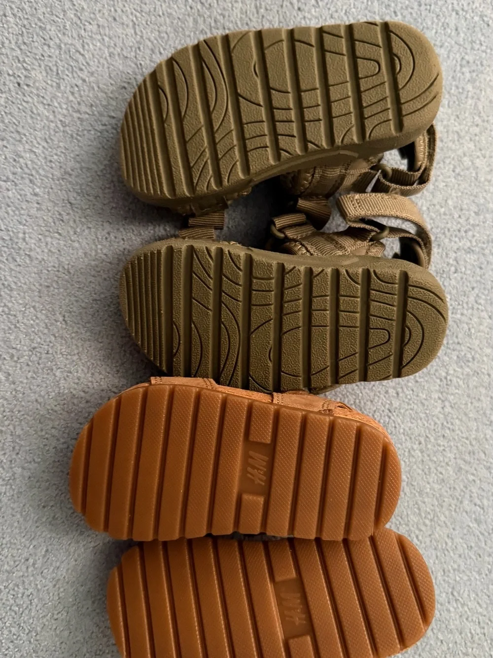 H&M Kids Olive Green and Brown Tan Sandal Set - 2 Pack